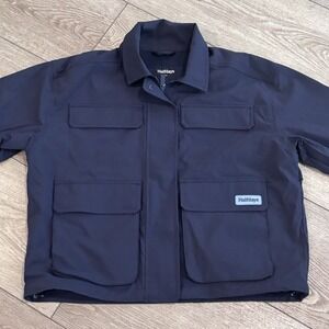 Halfdays Nan Field Jacket Womens Small Navy Blue Athletic Casual Lightweight NWT